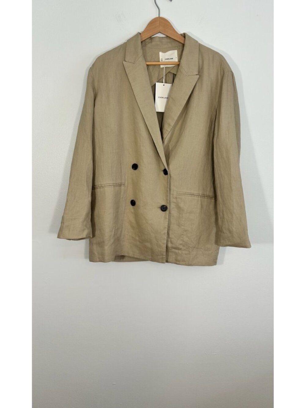 Everlane Linen Double-Breasted Trench Blazer 6 NWT